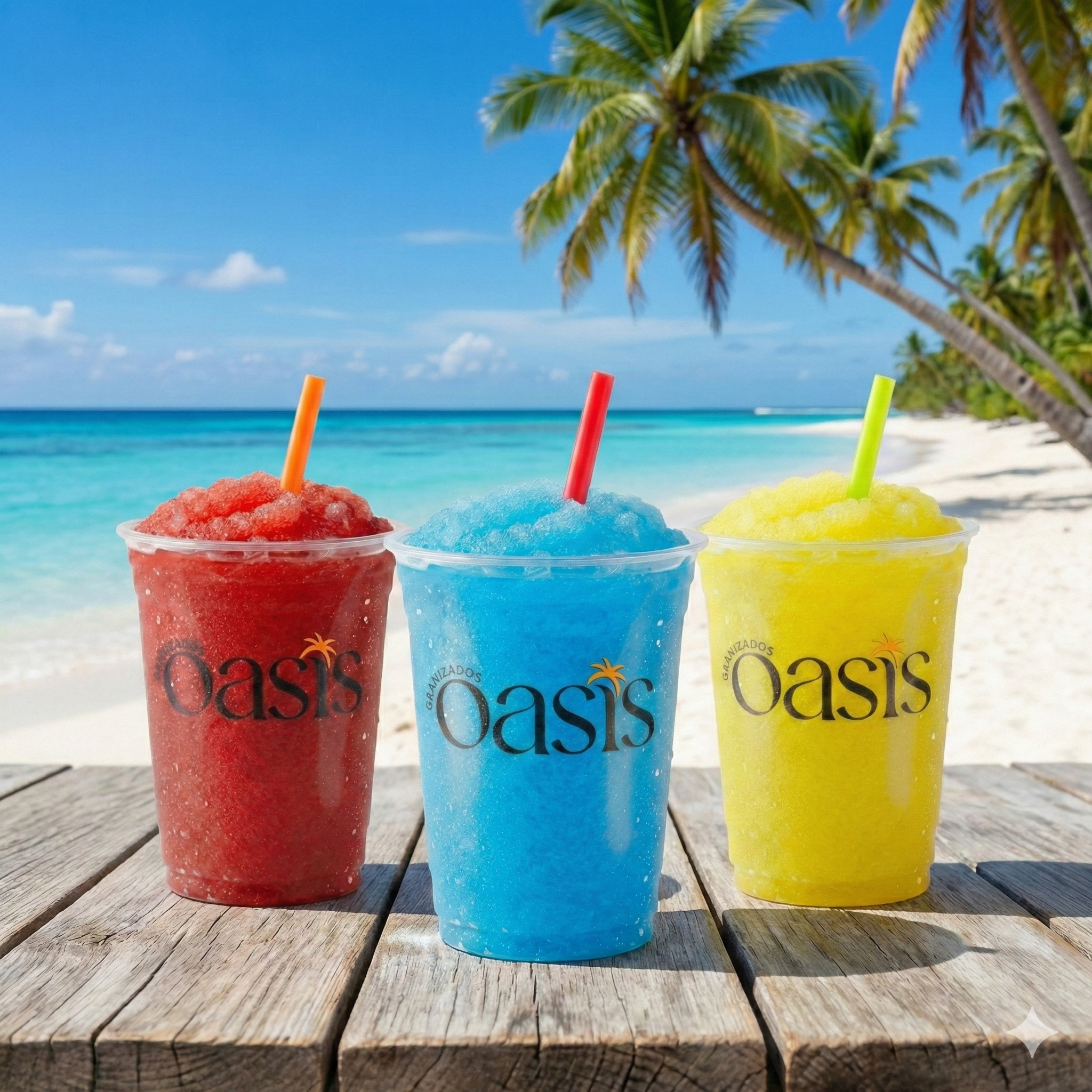 fondo playa granizados de sabores oasis